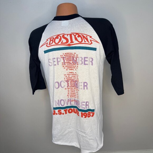 Vintage 1980s Boston Concert T-Shirt, Third Stage U.S. Tour 1987, Spring Ford M - Picture 2 of 10
